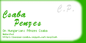 csaba penzes business card